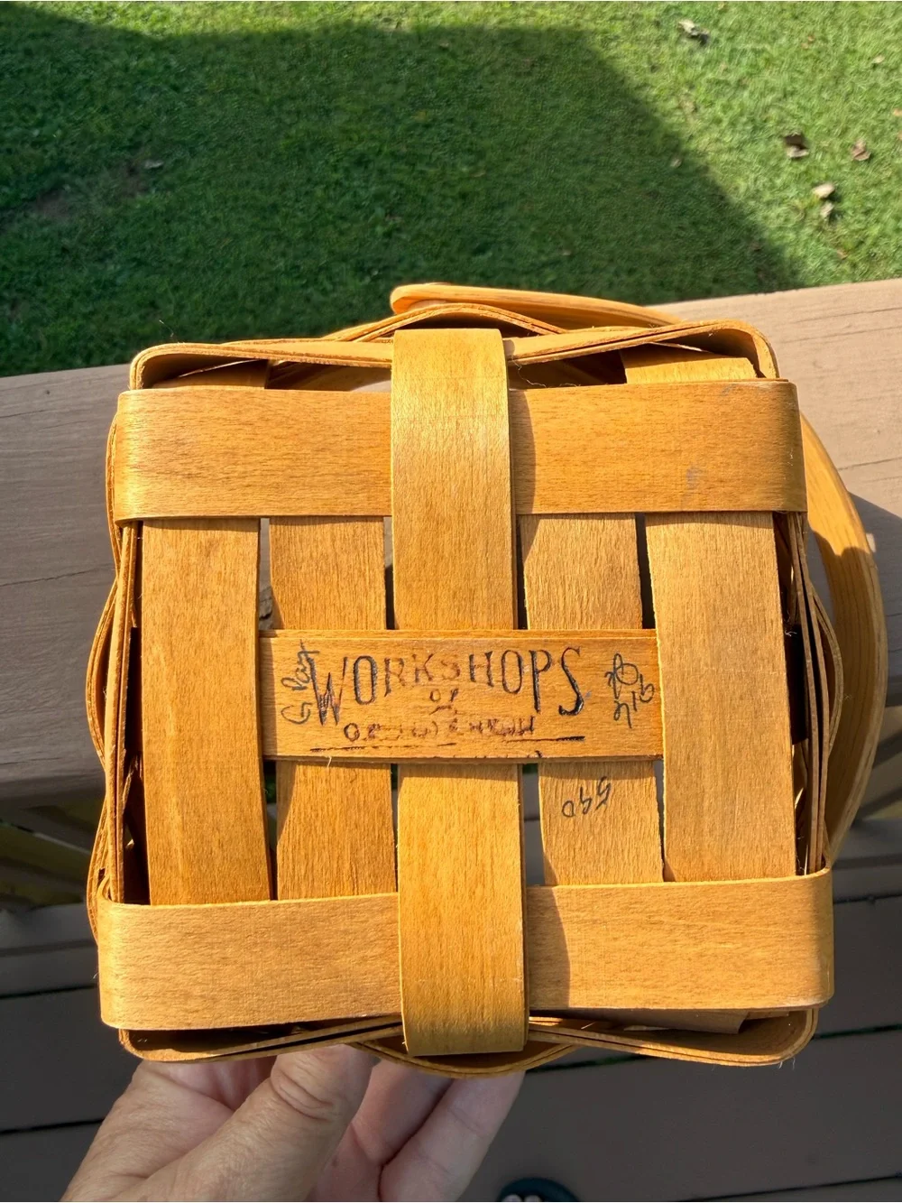 Gerald E Henn Workshops Woven Basket with Woodcrafts Lid 2007 Handcrafted Ohio